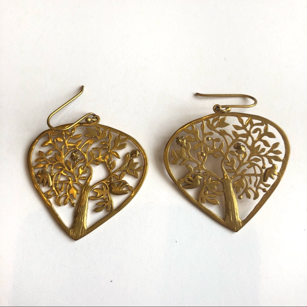 BOGO Costume earrings - faux gold tree design